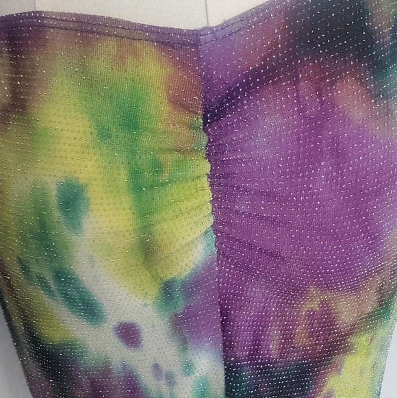 💚5/$25 Tie-Dye 2 Piece Triange Halter Top & Matching Skirt Set Size Medium - Picture 3 of 4